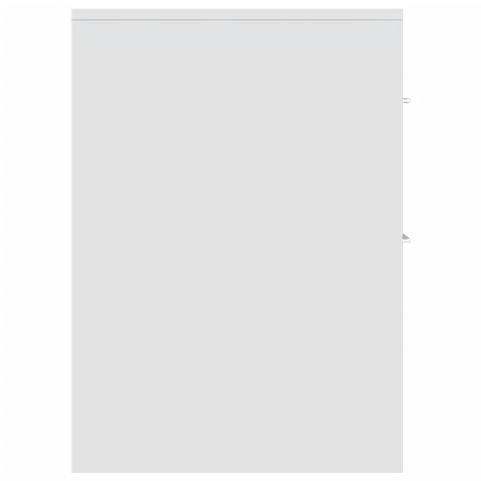 vidaXL Armadietto da Bagno Stretto con Ruote Bianco in Truciolato