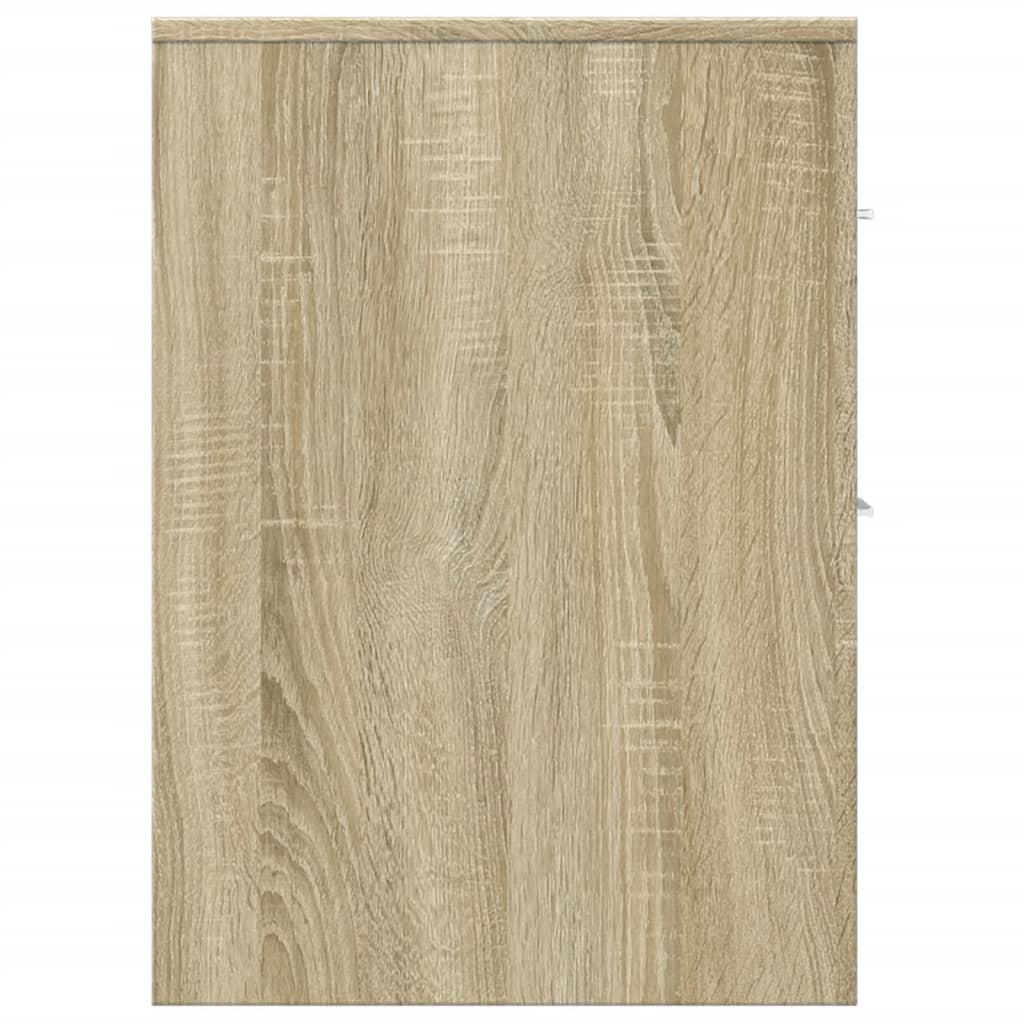Armadietto da Bagno Stretto con Ruote Rovere Sonoma Truciolato 855279