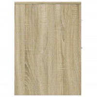 Armadietto da Bagno Stretto con Ruote Rovere Sonoma Truciolato 855279