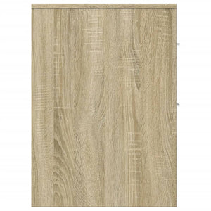 Armadietto da Bagno Stretto con Ruote Rovere Sonoma Truciolato 855279