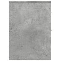 Armadietto da Bagno Stretto con Ruote Grigio Cemento Truciolato 855280