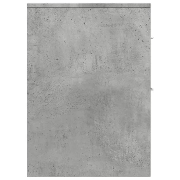 Armadietto da Bagno Stretto con Ruote Grigio Cemento Truciolato 855280