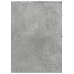 vidaXL Armadietto da Bagno Stretto con Ruote Grigio Cemento Truciolato