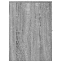 vidaXL Armadietto da Bagno Stretto con Ruote Grigio Sonoma Truciolato