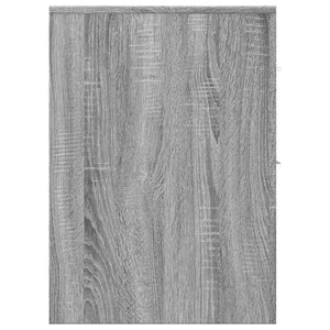 vidaXL Armadietto da Bagno Stretto con Ruote Grigio Sonoma Truciolato