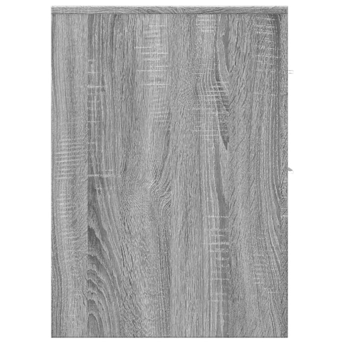 vidaXL Armadietto da Bagno Stretto con Ruote Grigio Sonoma Truciolato