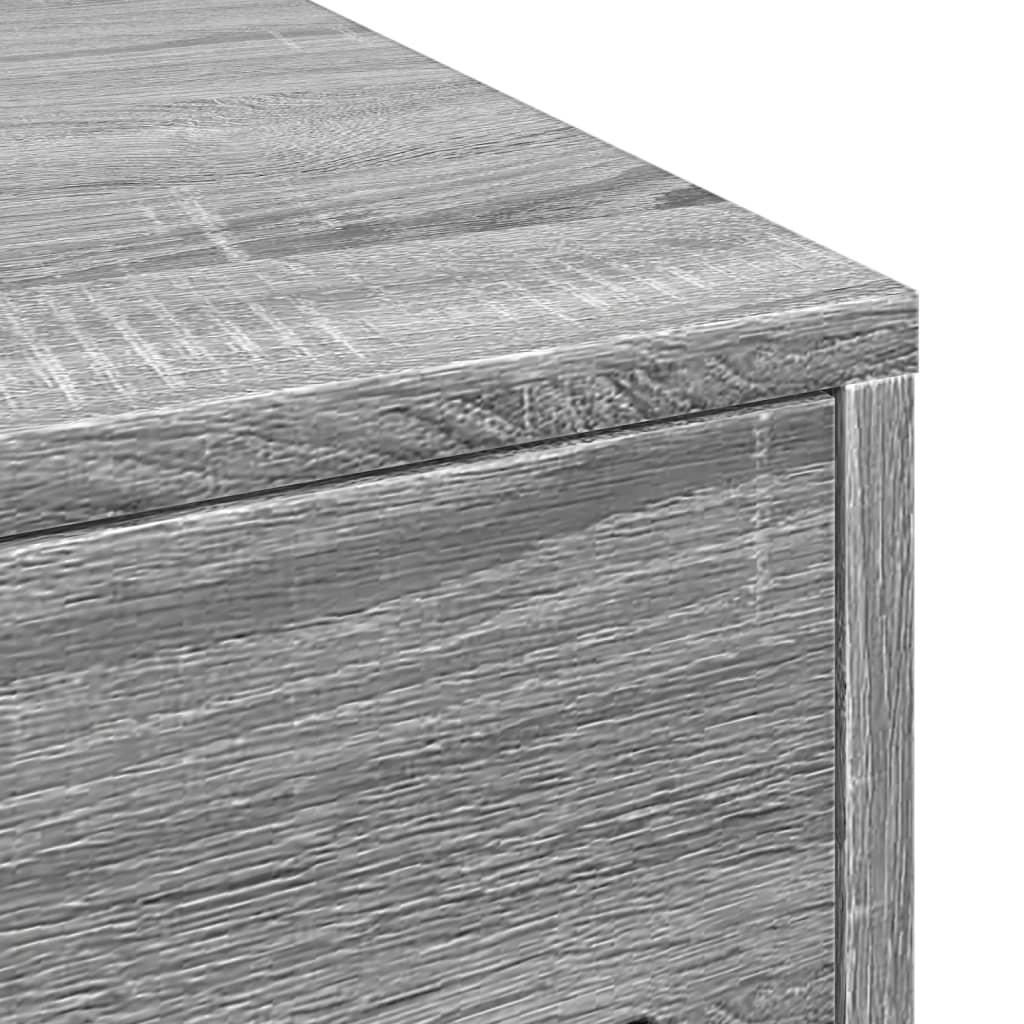 vidaXL Armadietto da Bagno Stretto con Ruote Grigio Sonoma Truciolato