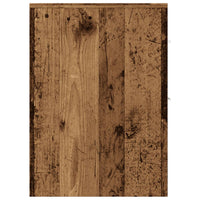 Armadietto da Bagno Stretto con Ruote Rovere Antico Truciolato 855284