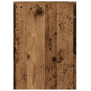 Armadietto da Bagno Stretto con Ruote Rovere Antico Truciolato 855284