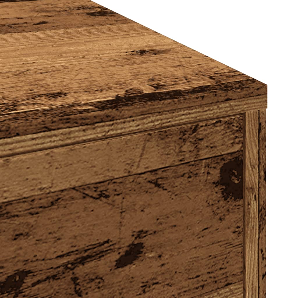 Armadietto da Bagno Stretto con Ruote Rovere Antico Truciolato 855284