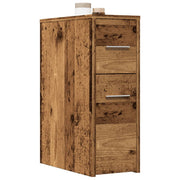 Armadietto da Bagno Stretto con Ruote Rovere Antico Truciolato 855284