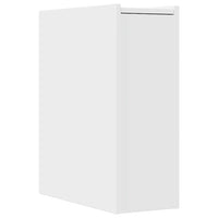 Armadietto da Bagno Stretto con Ruote Bianco in Truciolato 855286