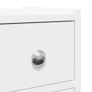 Armadietto da Bagno Stretto con Ruote Bianco in Truciolato 855286