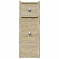 Armadietto da Bagno Stretto con Ruote Rovere Sonoma Truciolato 855288