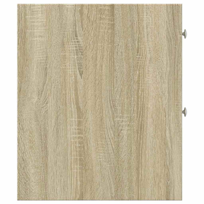 Armadietto da Bagno Stretto con Ruote Rovere Sonoma Truciolato 855288