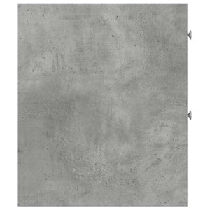 Armadietto da Bagno Stretto con Ruote Grigio Cemento Truciolato 855289