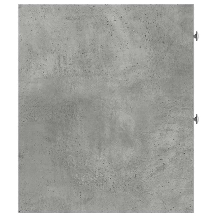 Armadietto da Bagno Stretto con Ruote Grigio Cemento Truciolato 855289