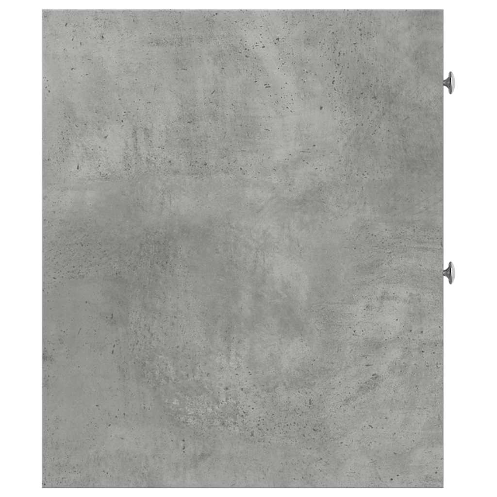 vidaXL Armadietto da Bagno Stretto con Ruote Grigio Cemento Truciolato