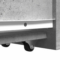 vidaXL Armadietto da Bagno Stretto con Ruote Grigio Cemento Truciolato