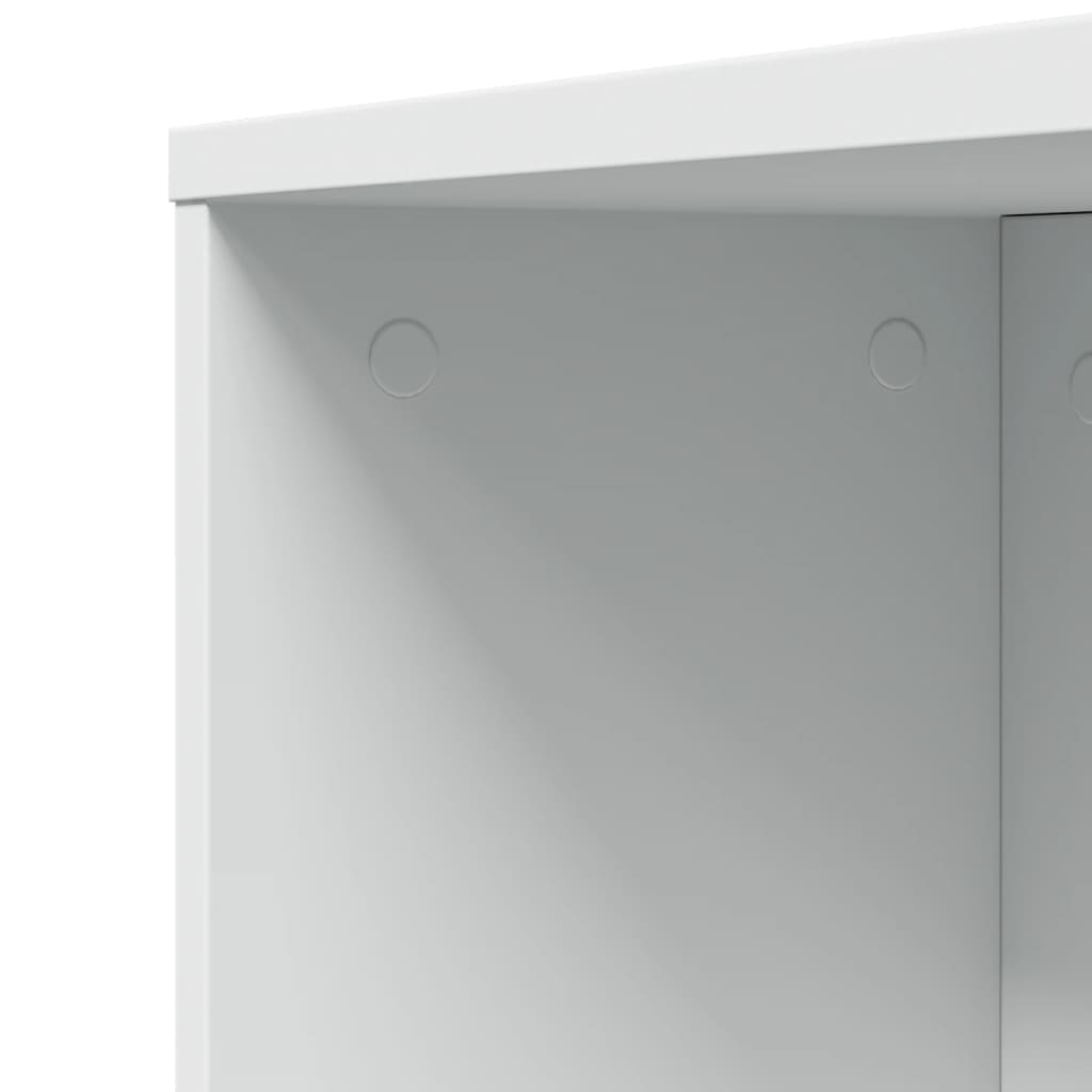 Armadietto da Bagno Stretto con Ruote Bianco in Truciolato 855295