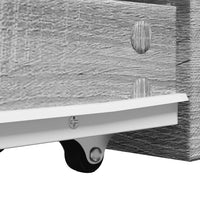 Armadietto da Bagno Stretto con Ruote Grigio Sonoma Truciolato 855300