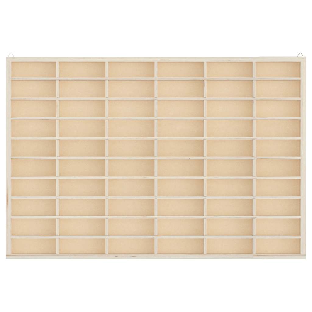 Vetrina da collezione in legno con 60 scomparti 60x4,5x40,5cm 4017378