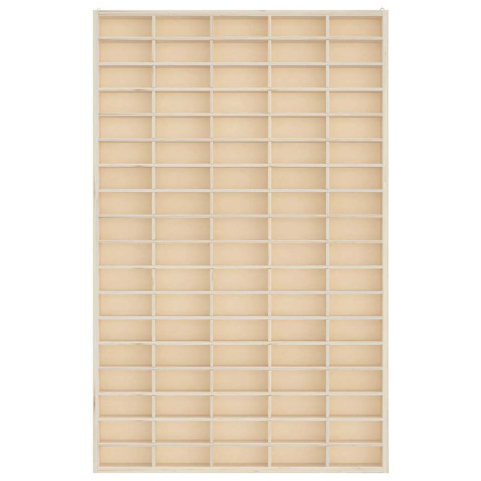 Vetrina da collezione in legno con 90 scomparti 50,5x4,5x79 cm 4017379