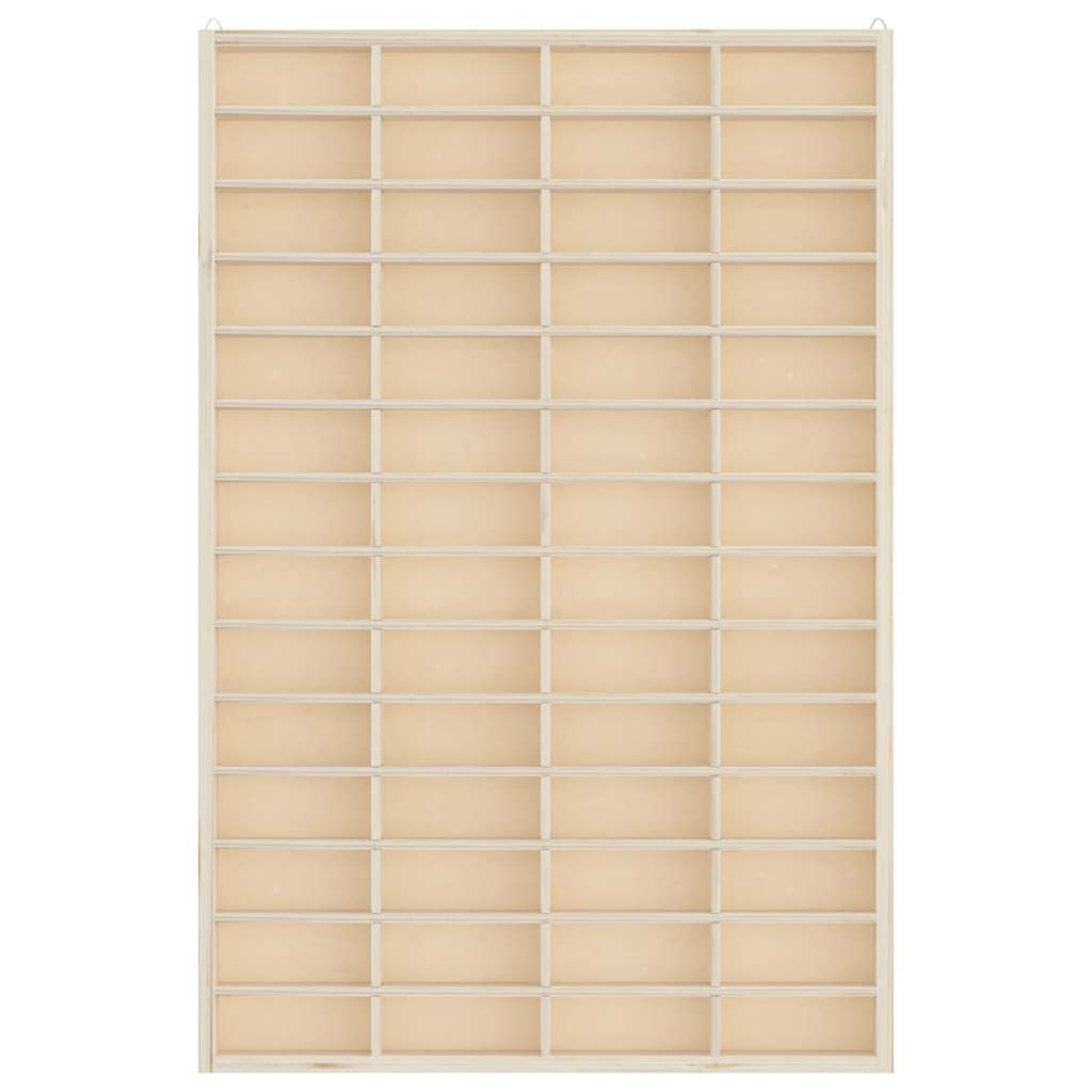 Vetrina da collezione in legno con 56 scomparti 40x4,5x60cm 4017380