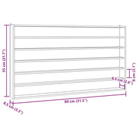 Teca da Collezione in Legno con 6 Ripiani 80x8,5x55 cm