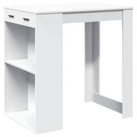 vidaXL Tavolo da Bar Bianco 102x70x103,5 cm in Truciolato