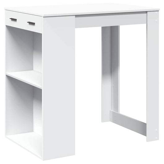 vidaXL Tavolo da Bar Bianco 102x70x103,5 cm in Truciolato
