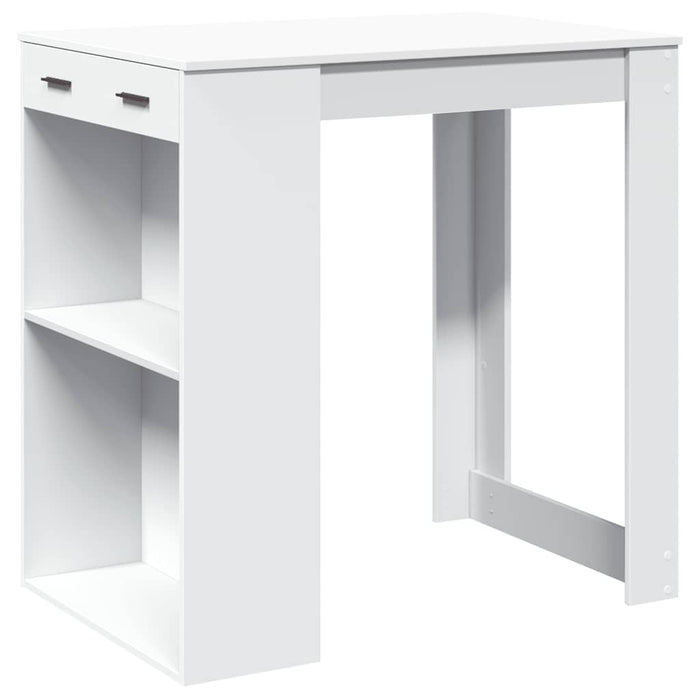 vidaXL Tavolo da Bar Bianco 102x70x103,5 cm in Truciolato