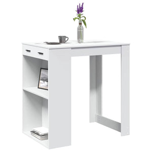 vidaXL Tavolo da Bar Bianco 102x70x103,5 cm in Truciolato