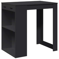 vidaXL Tavolo da Bar Nero 102x70x103,5 cm in Truciolato