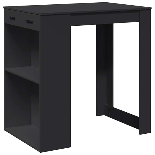 vidaXL Tavolo da Bar Nero 102x70x103,5 cm in Truciolato