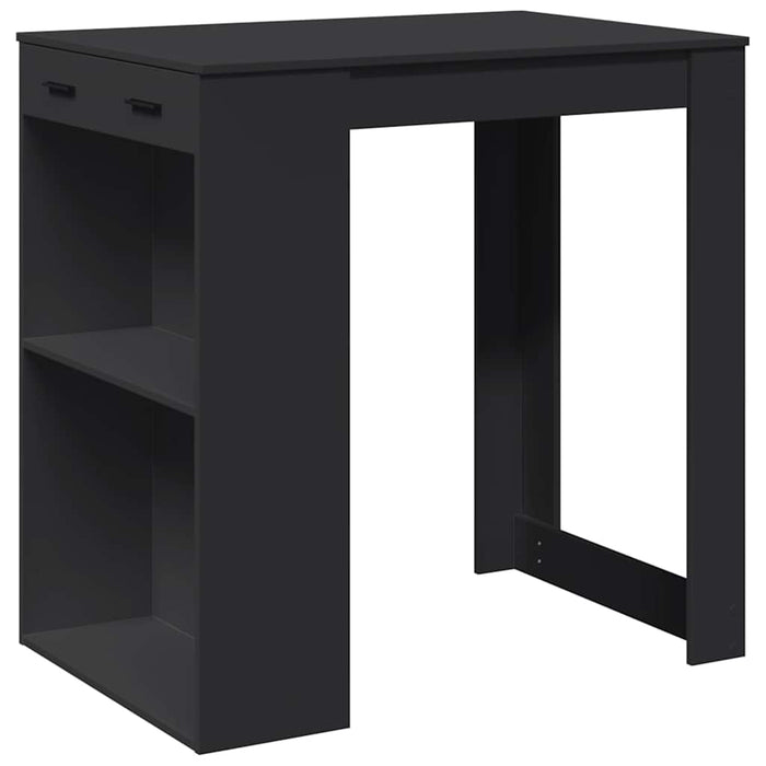 vidaXL Tavolo da Bar Nero 102x70x103,5 cm in Truciolato