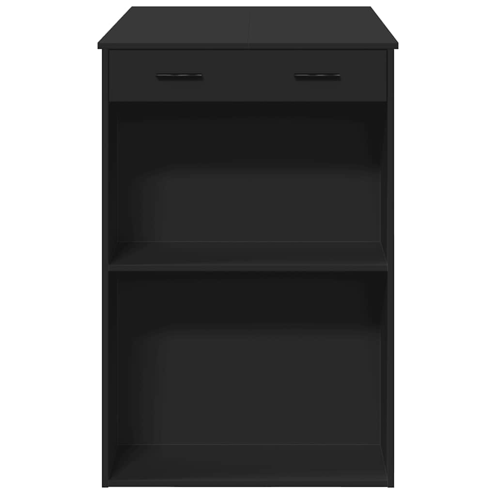 vidaXL Tavolo da Bar Nero 102x70x103,5 cm in Truciolato