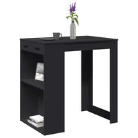 vidaXL Tavolo da Bar Nero 102x70x103,5 cm in Truciolato
