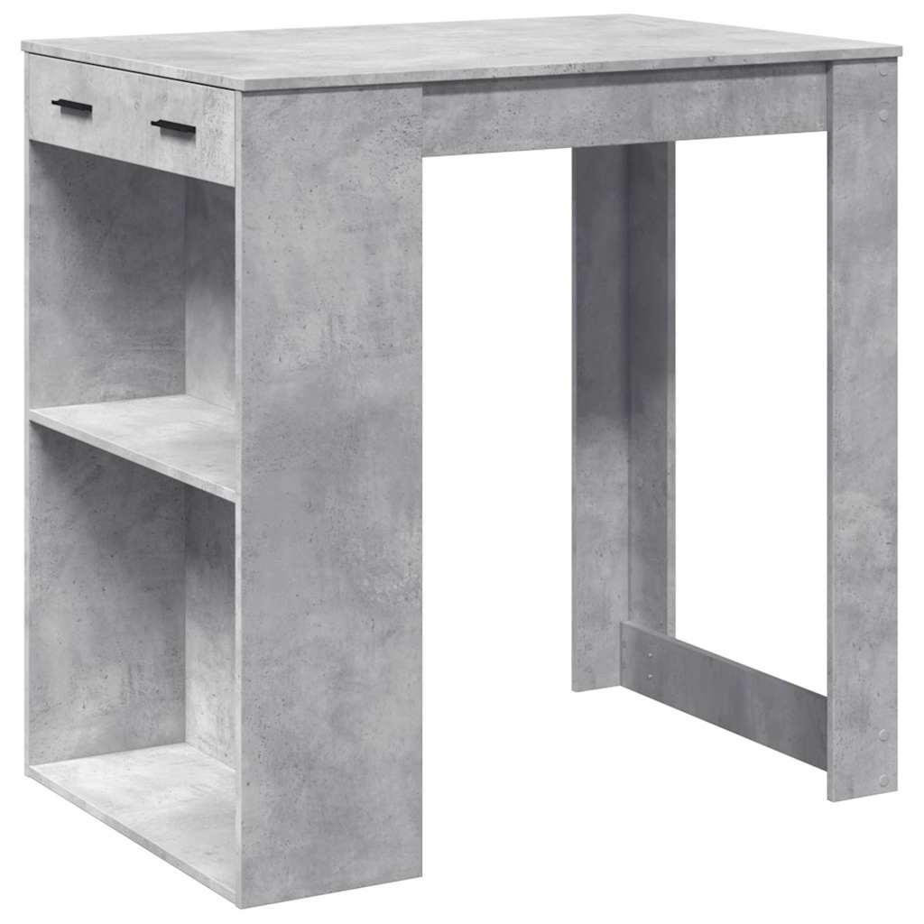 Tavolo da Bar Grigio Cemento 102x70x103,5 cm in Truciolato 3309324