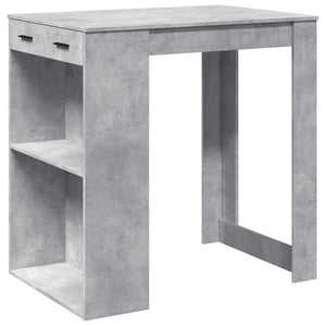 Tavolo da Bar Grigio Cemento 102x70x103,5 cm in Truciolato 3309324