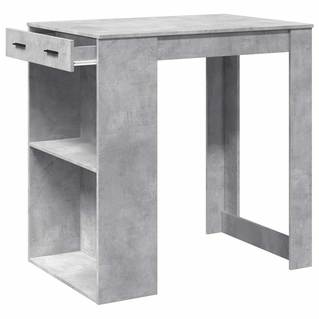 Tavolo da Bar Grigio Cemento 102x70x103,5 cm in Truciolato 3309324