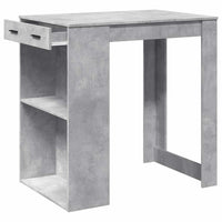 Tavolo da Bar Grigio Cemento 102x70x103,5 cm in Truciolato 3309324
