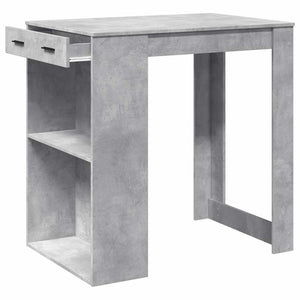Tavolo da Bar Grigio Cemento 102x70x103,5 cm in Truciolato 3309324
