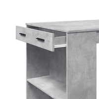 Tavolo da Bar Grigio Cemento 102x70x103,5 cm in Truciolato 3309324