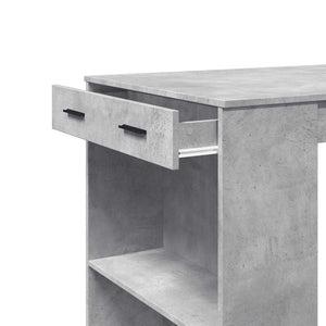 Tavolo da Bar Grigio Cemento 102x70x103,5 cm in Truciolato 3309324