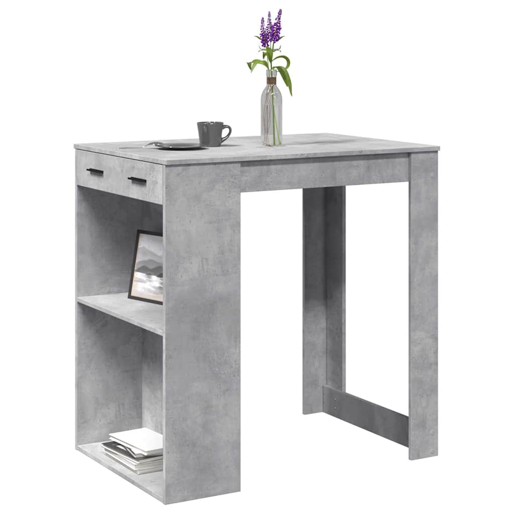 Tavolo da Bar Grigio Cemento 102x70x103,5 cm in Truciolato 3309324