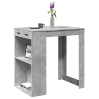 Tavolo da Bar Grigio Cemento 102x70x103,5 cm in Truciolato 3309324