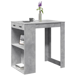 Tavolo da Bar Grigio Cemento 102x70x103,5 cm in Truciolato 3309324