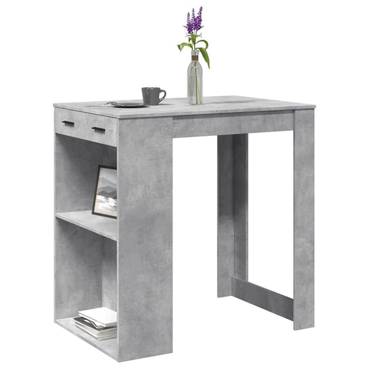 Tavolo da Bar Grigio Cemento 102x70x103,5 cm in Truciolato 3309324