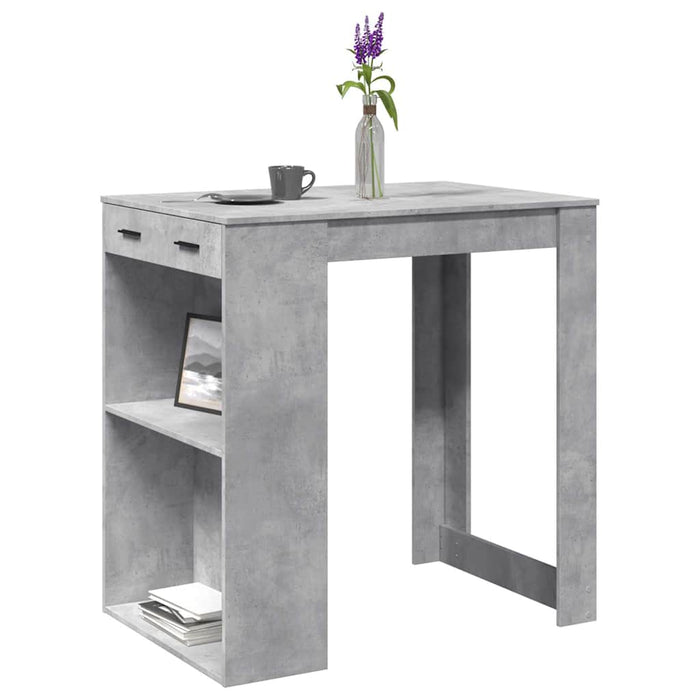 Tavolo da Bar Grigio Cemento 102x70x103,5 cm in Truciolato 3309324